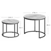 Couchtisch 2er Set Rund Beistelltisch Loft Design 2 in 1 Produktbild-Vorschau 7