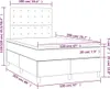 vidaXL Boxspringbett mit Matratze Hellgrau 120x200 cm Samt Produktbild-Vorschau 5