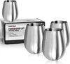 com-four® 4x Weinglas aus Edelstahl - Weinbecher 500 ml für Produktbild-Vorschau 1
