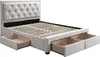 Bett mit Schubladen 160 × 200 cm - gepolstert - Beige - Produktbild-Vorschau 4
