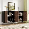 Merax Sideboard mit Fischgrätmuster, Kommode mit 4 Türen Produktbild-Vorschau 6