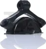 A black automotive part is shown against a white background with a reflection. Produktbild-Vorschau