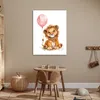Leinwand Bilder 50x70 cm - Kinder Ballon - Löwe - Rosa, Produktbild-Vorschau 2