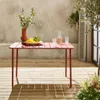 sweeek - Gartentisch aus Stahl für 4 Personen - Terrakotta Produktbild-Vorschau 2
