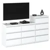 A white dresser set with a television on top. Produktbild-Vorschau