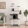 vidaXL Kratzbaum mit Sisal-Kratzsäulen Dunkelgrau 166 cm Produktbild-Vorschau 2