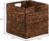Korb CAO 2er Set 32x32 cm, braun - Handgefertigte Körbe aus Produktbild-Vorschau 13