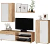 Wohnwand Vicco Berno Goldkraft Eiche/Weiß 4-teiliges Set, Produktbild-Vorschau 7