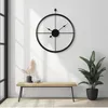 IvoQ Grote industriële wandklok – 60 cm – Zwart metaal – Productafbeelding-voorbeeld 6