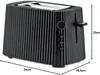 Alessi Plisse Toaster Schwarz (MDL08 B) Náhled obrázku produktu 20