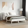 The Living Store Massivholzbett mit Kopfteil Weiß 135x190 Produktbild-Vorschau 4