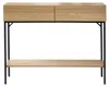 CALICOSY - Console 2 Tiroirs 1 TabletteReproduction Bois Voir les images du produit 1