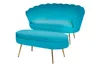 SalesFever Sitzpouf oval | Bezug Samt-Stoff | Gestell Produktbild-Vorschau 5