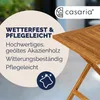CASARIA® Tavolino Pieghevole 46x46x46cm in Legno Acacia Anteprima dell’immagine prodotto 7