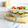 Runde Auflaufform Glas 2,8L mit Deckel Borosilikat Ofenform Produktbild-Vorschau 4