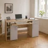 Schreibtisch Eiche grau Nachbildung Computertisch Bürotisch Produktbild-Vorschau 5