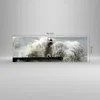 Bilder auf glas - Leuchtturm Ozean Sturm - 90x30cm - Produktbild-Vorschau 3
