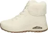 A single beige winter boot with white fur trim, shown from the side against a white background. Voir les images du produit