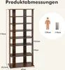 COSTWAY 8 stufiges Schuhregal schmal, Schuhschrank aus Holz Produktbild-Vorschau 2