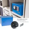 Möbeltresor mit Elektroschloss von HMF mit 23 cm Breite in Blau Anteprima dell’immagine prodotto