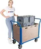Profi Plattformwagen mit abnehmbaren Holzwänden | HxBxT Produktbild-Vorschau 2