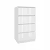 A white, four-drawer chest of drawers is shown against a white background. Produktbild-Vorschau