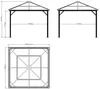 Sojag Aluminium Pavillon Verona aus Metall Gartenpavillon Produktbild-Vorschau 23