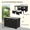 Outsunny Polyrattan Sitzgruppe Gartenset Garnitur 11 tlg. Produktbild-Vorschau 5
