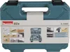 The image shows the front of a teal and white tool case for a Makita drill bit set. Náhled obrázku produktu
