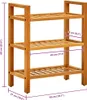 vidaXL Schuhregal mit 3 Etagen 50x27x60 cm Massivholz Eiche Produktbild-Vorschau 5