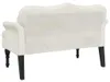 vidaXL Banc avec coussin Crème 120,5x65x75 cm Velours Voir les images du produit 5