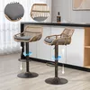 Tabourets de bar en rotin pivotants à 360 degrés et Voir les images du produit 1