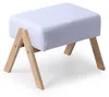 Relaxdays Fußhocker, gepolsterte Fußablage, Bambusbeine, Produktbild-Vorschau 8