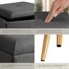 tectake® Sgabello con contenitore Elva in look lino Anteprima dell’immagine prodotto 18
