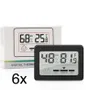 Mini teplomer vlhkomer 6 ks digitálny LCD čierny vnútorná Náhľad obrázku produktu 1