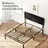 Doppelbettgestell 160x200 cm Metallbett mit gepolstertem Produktbild-Vorschau 5