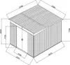 Pergart Gerätehaus "Lübeck" 89, anthrazit matt Produktbild-Vorschau 22