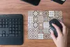 MuchoWow® Mauspad Mousepad Muster - Vintage - Braun - Produktbild-Vorschau 4