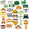 60PCS Animal Photo Booth Props Kit Paper Fun Jungle Party Náhled obrázku produktu 4