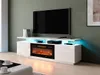 Televízny stolík s krbom a LED osvetlením SALTA - biely / Náhľad obrázku produktu 7