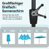 Puluomis Sonnenschirm 400 x 200 x238cm UPF 50+ mit Kurbel Produktbild-Vorschau 5