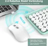 Tastatur Funktastatur mit Maus USB Grün Tastatur Bunt Maus Produktbild-Vorschau 2