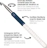 A crochet hook with descriptive text highlighting its features. Produktbild-Vorschau