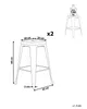 BELIANI Trendy Barhocker 2er Set Rosa Metall 60 cm Produktbild-Vorschau 3