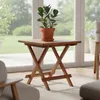 Table d'appoint pliable en bois huilé naturel - 50 x 50 cm Voir les images du produit 6