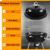 Holzkohlegrill Kugelgrill Campinggrill mit Deckel und Produktbild-Vorschau 3