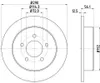 2x HELLA 8DD 355 107-901 Bremsscheibe Hinterachse Produktbild-Vorschau 4