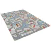 Kinder Spiel Straßenteppich Fun Town Grau, Größe:133x133 cm Produktbild-Vorschau 3