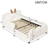 Bed met zachte bekleding, 90x200 cm, met konijnenkussen, Productafbeelding-voorbeeld 5