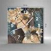 Wanduhr - Quadrat - Glasuhr - Surreal Frau Blumen - 40x40cm Produktbild-Vorschau 3